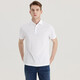 Season 5 SMART FIVE heavy double bead floor short-sleeved POLO shirt men's ice silk pure white light luxury business shirt collar daily commuting T white D757 L (weight recommended 66-75kg)