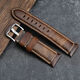 SNQP cowhide watch strap retro genuine leather for men and women 1853 Tissot Longines Casio Omega Le Locce Huawei brown silver buckle (free tool ears) (interface width) 22MM