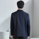 Hongdu wool jacket men's business formal wear lapel classic Tibetan blue work men's jacket Navy blue JT6218-1 XL (180/96A)