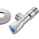 
Submarine F701/F702 angle valve copper slow-opening type eight-character valve bright chrome 4-point triangle valve F702 hot water (red label)