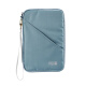 Xinqin passport bag multifunctional document bag passport holder document bag storage bag ticket holder PU film coated large blue gray