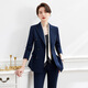Luo Meng's professional attire, goddess style suit, fashionable suit, formal wear for women, Korean style interview work clothes, spring, autumn and winter thick work clothes, dark blue suit jacket + pants M