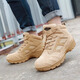 DRUNROCKS Junlok light anti-sting tactical boots D12013 outdoor hiking shoes wear-resistant and breathable mid-top tactical training shoes Desert color 43
