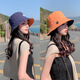 Binqing Deer Fisherman Hat Women's Summer Korean Style Sun Protection Sun Hat Spring and Autumn Versatile Japanese Style Double Basin Hat Fishman Straw Hat Pink Double-sided Label Front and Back Can Be Weared