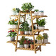 Yiga Flower Stand Balcony Flower Stand Storage Rack Floor-standing Multi-layer Plant Flower Stand A-shaped Original Color 9-Layer-Quannan Bamboo