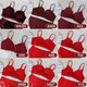 Französisch Jerrie Mock Native Jahr Unterwäsche Frauen Unterwäsche Braut Hochzeitset Koi Lucky Color Brand Spitze kleine Brüste sammeln sexy charmante BH -Cover W6630 70A = 32A