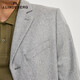 J. Lindeberg Shopping Mall mismo en la misma longitud de mediana longitud y verano lana de lana de lana abrigo de lana Men 520427003 R19 Flor de granito Ceniza XS
