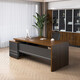 Yuzao desk boss desk modern simple single person with cabinet executive desk manager supervisor desk 1.4 meters table walnut + iron gray