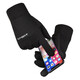 Releo Gloves Men's Winter Warm Cycling Gloves Touch Screen Anti-Slip Windproof Plus Velvet Thickened Two Fingers Takeaway Cycling Gloves Autumn and Winter Thickened Two Fingers Black One Size