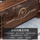 New Chinese style solid wood large board tea table and chair combination, a complete set of home storage tea table, office tea making table, 1.6 meters lucky stone plate style 1 surround chair 4 crescent chairs