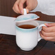 Guoyue Bone China Conference Cup Office Underglaze Color Tea Cup Ceramic Cover Cup Customizable Logo Printing Office Water Cup with Cover Yunjin Wanli Conference Cup 1