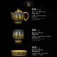 Kanglepin Jingdezhen Ceramic Kung Fu Tea Set Simple Home Anti-scald Teapot Teacup Tea Tray Complete Gift Box Blue Gold Dragon Tea Set