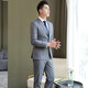 Yuanjie (door-to-door measurement) Yuanjie tailor-made navy blue men's suit casual suit slim professional suit gray jacket + pants tailor-made