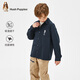 Hush Puppies children's clothing for children and boys spring and summer new moisture-absorbent and quick-drying long-sleeved shirts, thin, stretchy, fashionable and textured shirts, navy blue 155 cm (half a size too large)