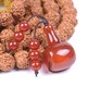 Nawu red agate three-way Tibetan Buddha head accessories Vajra star and moon Bodhi bracelets Buddha beads rosary loose beads accessories diy red agate Buddha head 14mm