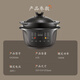 Midea all-purpose micro-pressure electric stew pot electric casserole 1500W high-power electric stew pot professional stew pot soup pot electric cooking pot 4.5L stew pot hot pot multi-function pot DGS4566