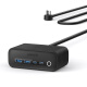 ANKER USB GaN socket 67W with USB interface plug board/plug/row plug/six-in-one table charging/USB socket full length 1.5 meters 2Type-C+2USB-A black