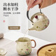 Original and Poppy Kung Fu Tea Set Chinese Style Ru Porcelain Lift Teapot Ceramic Dry Tea Tray Light Luxury High-end