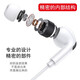 Four-cool in-ear wired mobile phone headphones mobile phone computer games live call noise reduction headset mobile phone computer wired headphones are suitable for Apple, Huawei, Xiaomi Honor cost-effective white [3.5mm round hole socket]