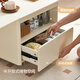 Quanyou Home Functional coffee table, living room, household side table, movable folding cream style furniture storage cabinet
