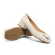 Belle Square Button High Heels Fraueneinkaufszentrum gleiche Style Schaffell Leichtmund Single Schuhe Z8B1DCQ3 Beige 36