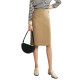 Yanyu simple hip-covering skirt autumn new style feminine OL professional commuting slim versatile skirt apricot M