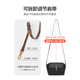 Qidell Real Cowhide One-Shoulder kleiner Quadratbeutel für Frauen Trendy Casual Shell Bag weiche obere Schicht Kuhspannhaut Leder Frauen große Kapazität Crossbody Bag Schwarz