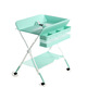 Clcey Windel Tabelle faltbare einfache Babypflege Tabelle Crib Baby Windelwechsel Tabelle Neugeborene Touch Tabelle Windel Tisch - graues mobiles Modell + Drei -teiliger Set