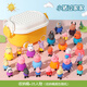 Peppa Pig's Toy Playback Le personnage de la famille Four Four Set Peppa's Full Dolls Family Six Girls Playground + Piggy 4 Boat with Rowing Boat
