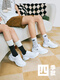 
Skechers women's shoes autumn and winter small white shoes heightening daddy shoes thick sole shoes sports shoes panda shoes [Silver] 11979-WSL 36