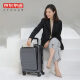 Jingjing Tokyo-made front-opening suitcase for men and women Covestro PC business cabin suitcase 20 inches carbon lime