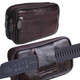 Dixing (DIXING) new 7-inch waist bag men's mobile phone bag cowhide belt elderly coin purse mobile phone bag hanging waist bag construction site work cowhide 7-inch double layer