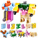 Xinlexin Digital Déformation du bloc de construction du bloc de construction Robot Robot Set Digital Team Boy and Girl Gift 26 lettres Animal Set Big Box Box 2918