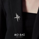 QUAMER flash diamond cross star brooch design niche suit windbreaker corsage coat pin star diamond gold