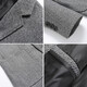 Romon (Romon) Eisenfreier Wollanzug für Herbst und Winter neuer Wollmantel für Männergeschäfts-Casual-Anzug für Männer Singles Herrenkleidung 2306-leichter grau dicker Stil M [100-120jin [Jin gleich 0,5 kg]]