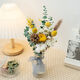 AIMAN rose eucalyptus dried flower bouquet living room entrance decoration ins Nordic style photo props diy flower arrangement gift yellow rose bouquet without bottle
