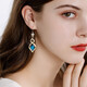 Idel Baroque Earrings 2025 New Trendy Retro Earrings Feminine Long Style Internet Celebrity Ear Studs Fashion Accessories Geometric Prismatic Synthetic Crystal Earrings E0018