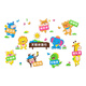 Tuhuan Kindergarten Civilization Etiquette Wall Sticker Huan Chuang Classroom Theme Layout Cultural Wall Good Habits to Develop Wall Decoration 3532 B Civilization Accompanies Me Small