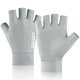 Releo Fishing Sun Protection Gloves Men's Driving Cycling Gloves Men's Sun Protection Ice Silk Half Finger Gloves Anti-Slip Two Fingers Leaking Two Fingers Black One Size