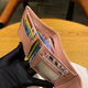 Tushky2025 new folding wallet for women, short leather small fresh wallet embossed diamond 3-fold personalized coin wallet gray