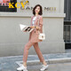 KCV小西装女套装春秋新款气质休闲韩版时尚职业西服外套两件套 9911 黄色 S