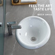 Taichung basin semi-embedded ceramic wash basin oval round above counter basin wash basin under counter basin wash basin 16 inch oval free drain + glue