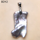 Ji Ge Freshwater Baroque Special Shaped Pearl Aurora True Duo Ma Gray Petal Shape Pearl S925 Silver Necklace Pendant White BDY2