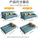 Pin Shang Kaidis modernes einfaches Multifunktionssofa Bett Dual-Purple-Falt-Sofa Bett Wohnzimmer Sofa kleine Wohnung Lazy Sofa [neuer Katze Kratzer Leder] Hellgrau farbenfrohe Schwammstil] 1,8 Meter lang 2 Handläufe 2 Taillenkissen