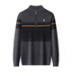 Montagut (Montagut) Automne et hiver lait chaud à rayures chariot pour hommes décontractés d'âge moyen et âgé à rayures à rayures en tricot en peluche épaissie de top chaud Zyr9928 Kaki 175 / xl [recommandé 130-145jin [Jin est égal à 0,5 kg]]]