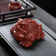 Gold inlaid jade teacher Wang Renbing handmade Yixing purple sand tea pet golden toad ornaments tea play kung fu tea set accessories gift box set good luck big red robe golden toad