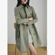Touchmiss Island country high-end workplace women's clothing spring and autumn new loose high-waisted jacket windbreaker women's mid-length military green (pre-sale) S