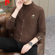 Pierre Cardin spring and autumn half-high collar double-sided German velvet long-sleeved T-shirt men's slim-fit Korean version fake two-piece sweatshirt warm base shirt 553# gray double-sided German velvet M 90-105Jin Jin is equal to about 0.5 kg