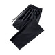 Lifeidi casual pants for men who work in labor protection pants for men ice silk loose wear-resistant dirty men work work trousers summer ice silk trousers tied feet black L100-115Jin[Jin equals 0.5 kg]