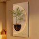 
Hydroponic green plants cream style porch decoration painting sandstone three-dimensional entrance corridor corridor hanging painting living room wall light painting 80*160 multi-layer three-dimensional sandstone + glass vase + imitation 14757 power bank remote control [Send power bank - no need